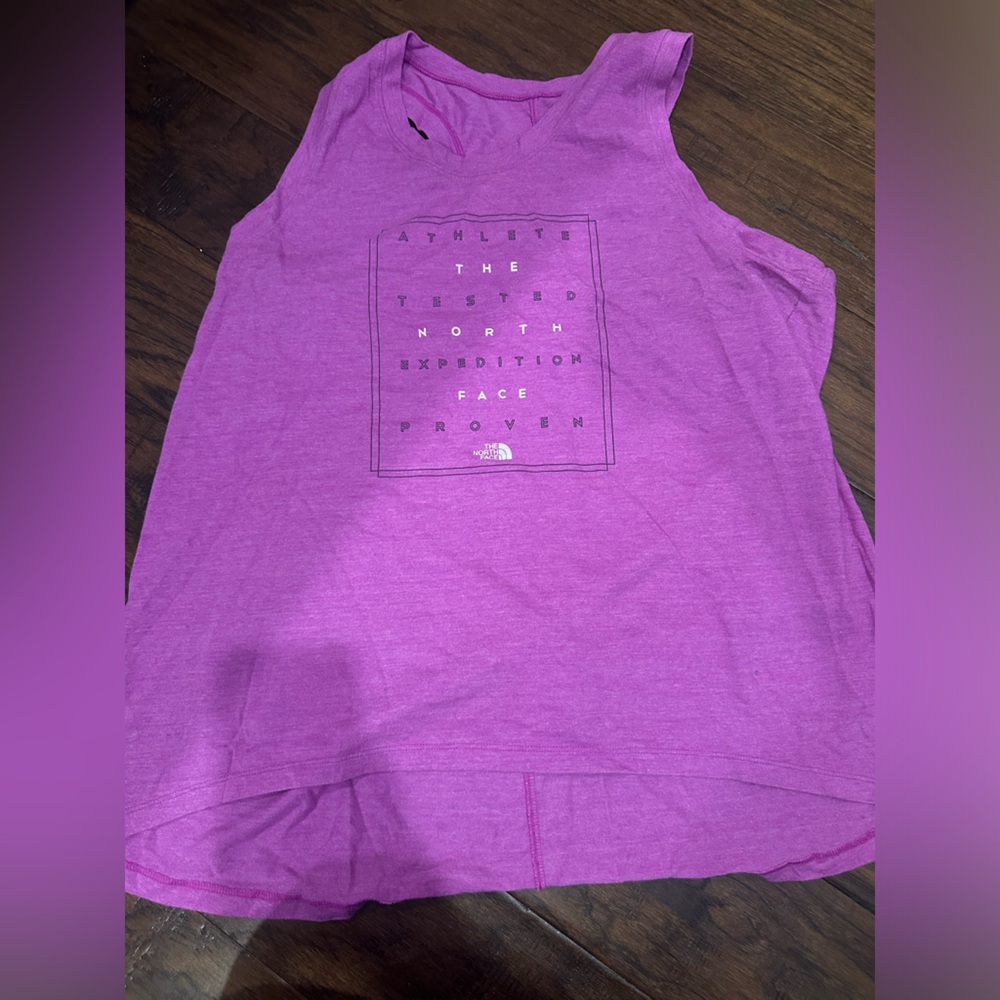 The North Face Women's Pink Muscle Tank with Logo Print